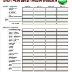 Preeminent Home Budget Templates Free Word Format Download Weekly Template