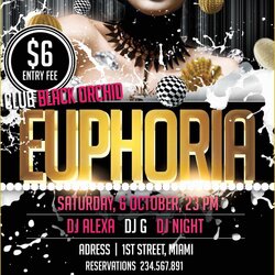 Eminent Free Nightclub Flyer Templates Of Strip Club Flyers Euphoria Handout Regarding Parties