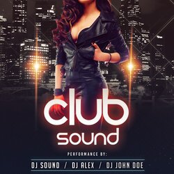 Club Sound Night Free Flyer Template Party Event Poster Templates Music Promotion Birthday Editable Suitable