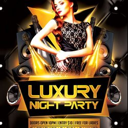 Preeminent Night Clubs Flyer Ready To Print Banner Main Game Event Gut Nightclub