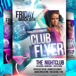 High Quality Free Club Flyer Templates Template Business By