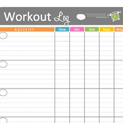 Peerless Workouts Log Templates Printable In Workout Training Exercise Blank Template Personal Schedule