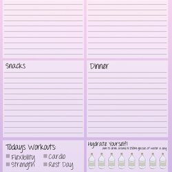 Very Good Daily Fitness Journal Free Printable