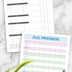 Marvelous Fitness Workout Journal Sheets Template