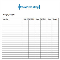 Magnificent Free Workout Log Templates In Ms Word Template Journal Sample