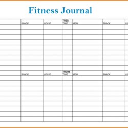 Exceptional Exercise Journal Template Weight Training The