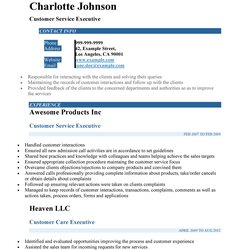 Customer Service Resume Examples Template Templates