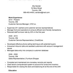 The Highest Quality Customer Service Resume Examples Template Templates