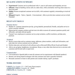 Matchless Customer Service Resume Examples Template Printable Templates Samples