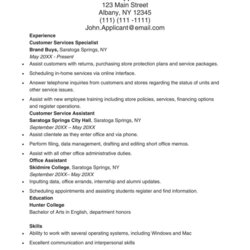 Customer Service Resume Examples Template