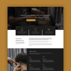 Very Good One Page Website Design By The Team At Wolf Sydney Barber Template