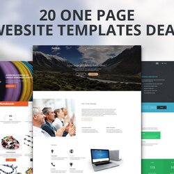One Page Website Templates Deal Landing Creative Template