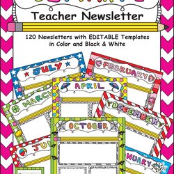 Ultimate Teacher Newsletter Classroom Templates Monthly Template Editable Ideas