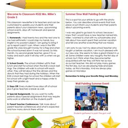 Peerless Free Weekly Newsletter Template For Elementary Teachers Classroom School Sample Templates Back