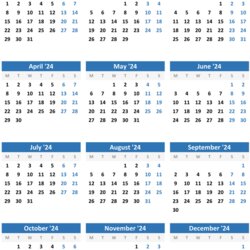 Superior Yearly Calendar Printable Blank Vertical
