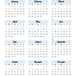 Sterling Calendar Word Excel Calendars Blue Italicized Portrait