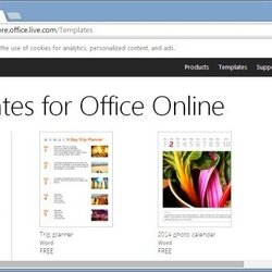 Use Microsoft Office Templates From Browser With Online