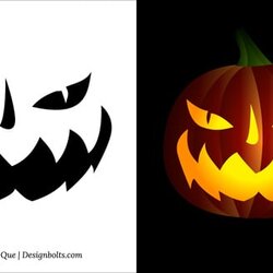 Marvelous Free Printable Scary Pumpkin Carving Patterns Stencils Ideas Halloween Faces Templates Designs