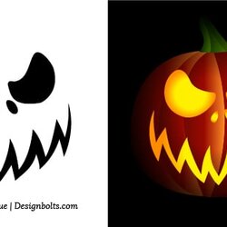 Wizard Free Simple Easy Pumpkin Carving Stencils Patterns For Kids Scary Stencil Faces Templates Carvings