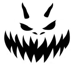 Preeminent Scary Pumpkin Stencil Pattern Template Jack Carving Printable Stencils Templates Devil Lantern