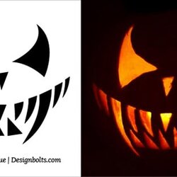 Magnificent Free Scary Halloween Pumpkin Carving Stencils Faces Ideas Templates Stencil Pictures