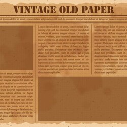Cool Old Blank Newspaper Template Sample Design Templates Vintage Download Free Vectors With
