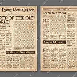 Excellent Premium Vector Vintage Newspaper News Articles Newsprint Magazine