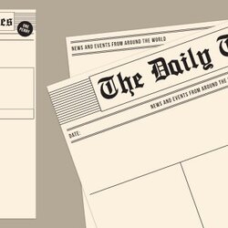 The Highest Quality Old Newspaper Template Blank Vintage Layout Templates Report Printable Articles Choose
