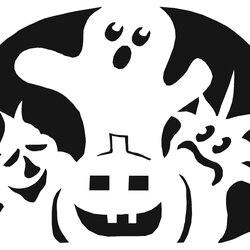 Pumpkin Carving Templates Stencils Template Patterns Printable Stencil Ghost Halloween Cutouts Carve Pumpkins