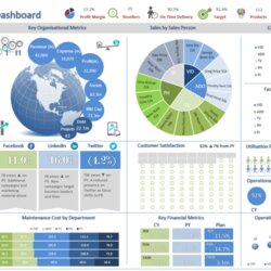 Excel Dashboards Examples And Free Templates Dashboard Template Create Metrics Project Data Idea Management