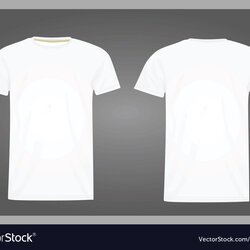 Smashing White Shirt Template Royalty Free Vector Image