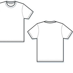 White Shirt Vector At Free Download Template Blank Tee Clip Outline Pocket Shirts Templates Front Back