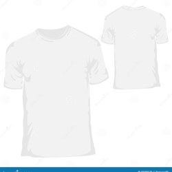 Spiffing White Blank Shirt Design Template For Menswear Stock Vector