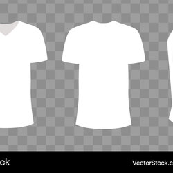 Worthy Blank White Shirt Template Set Royalty Free Vector Image