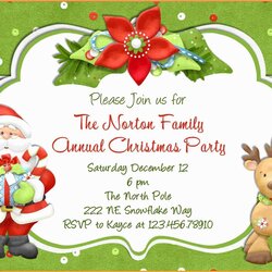 The Highest Standard Christmas Card Invitation Templates Free Of Party Invitations Template Printable Holiday