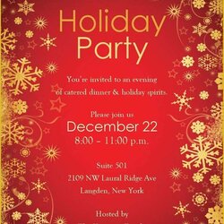 Eminent Free Christmas Invitation Templates Party Invitations Template Holiday Word Printable Flyer Birthday