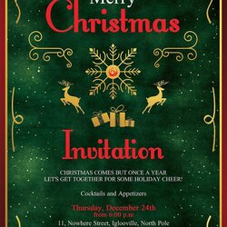 Marvelous Incredible Free Christmas Invitation Card References Bus