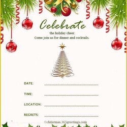 Sterling Free Christmas Invitation Templates Template Word Holiday Invite Invitations Dinner Wording Party