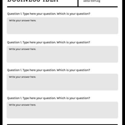 Printable Survey Editable Templates Surveys Forms Samples Questionnaires Free Online