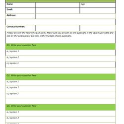 Questionnaire Survey Templates Free Excel Word Formats Template File Downloads Kb Uploaded January Source