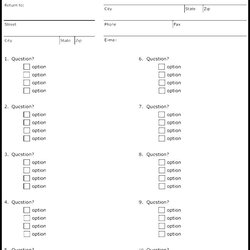 Sample Survey Form Template Templates