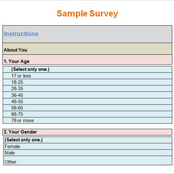Sublime Free Blank Survey Samples In Ms Word Template Printable Templates