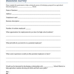 Peerless Sample Survey Template Database Form Business Example