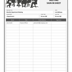 Sign Up Sheet In Templates Word Excel Meeting