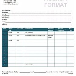 Magnificent Meeting Outline Template Doc Agenda Format Form Sample Business Free Download
