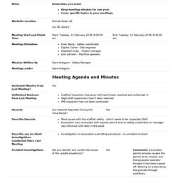 Safety Meeting Template Free To Use Better Than Word Minutes Example Project Forms Preview Page