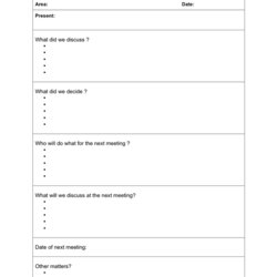 Exceptional Meeting Template In Word And Formats