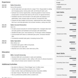 Smashing Business Resume Template With Examples Skills Tips Executive Example Professional Level