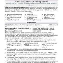 Sample Resume For Business Analyst Role Reporting Data Examples Skills Template Templates Format Job Monster