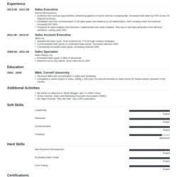 Wonderful Business Resume Template With Examples Skills Tips Executive Example Professional Level